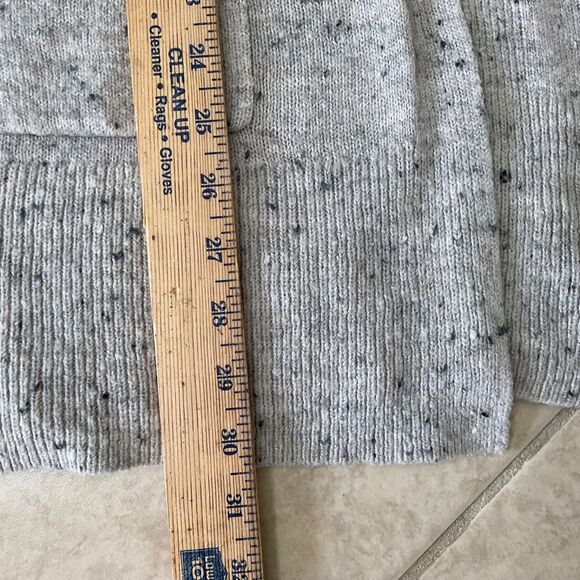 Madewell Donegal Kent coziest yarn Oversized Size L speckled gray long line - Picture 10 of 16